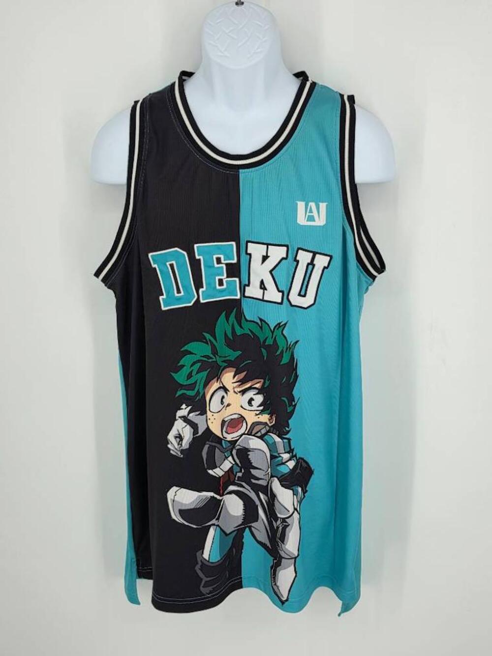 My Hero Academia Mens L Deku Hockey Jersey Tank Top Hot Topic Izuku Midoriya